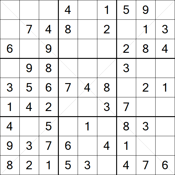 Sudoku X - Fácil