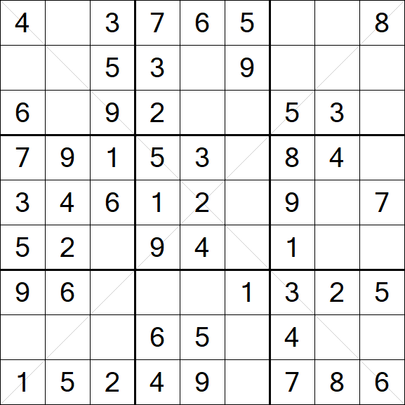 Sudoku X - Fácil