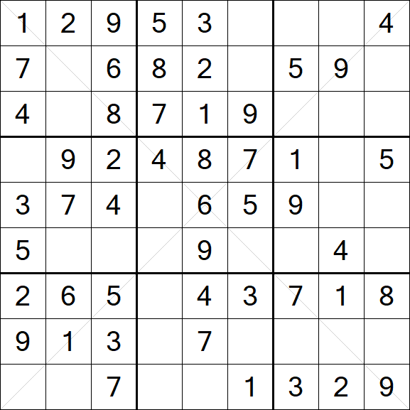 Sudoku X - Fácil