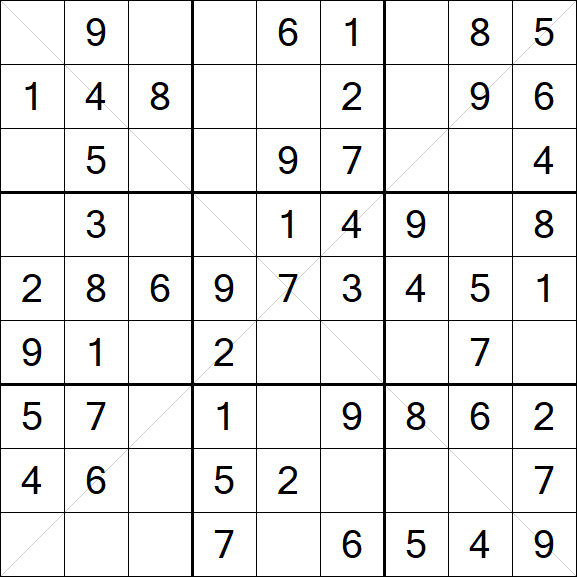Sudoku X - Fácil