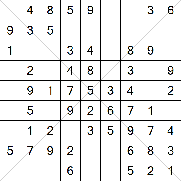Sudoku X - Fácil