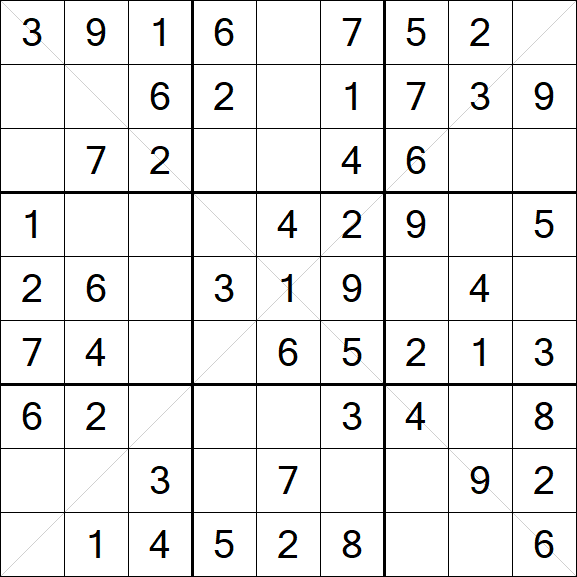 Sudoku X - Fácil