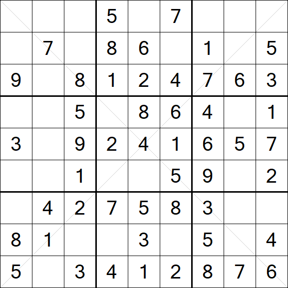 Sudoku X - Fácil