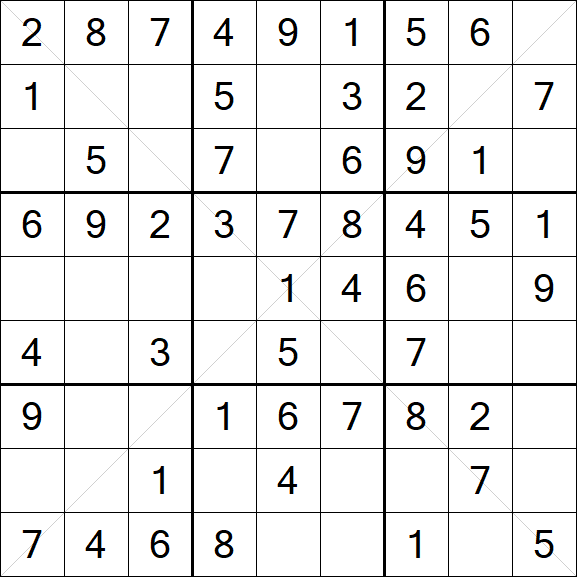 Sudoku X - Fácil