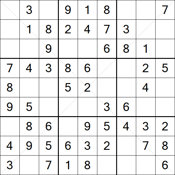 Sudoku X - Fácil