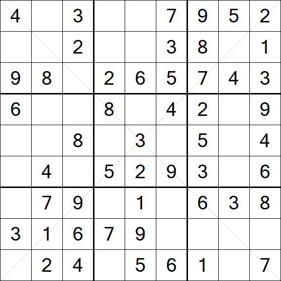 Sudoku X - Fácil