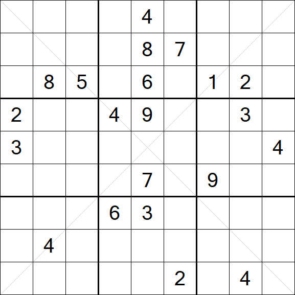 Sudoku X - Difficile