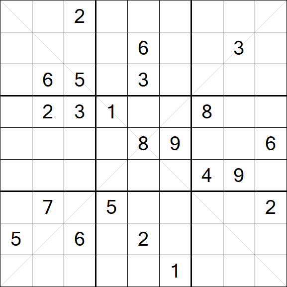 Sudoku X - Difficile