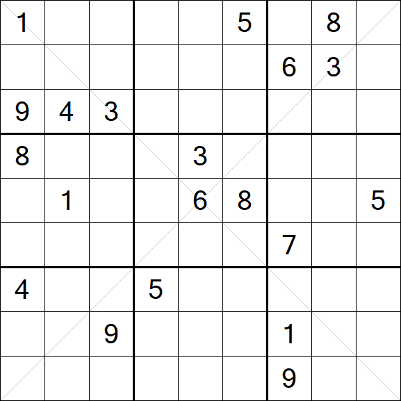 Sudoku X - Difficile