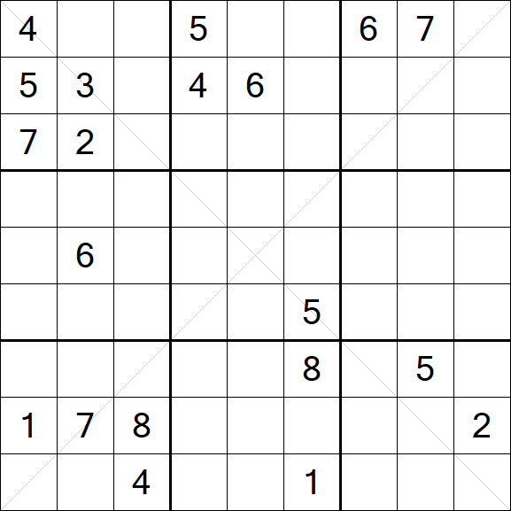 Sudoku X - Hard