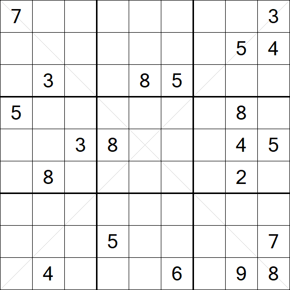 Sudoku X - Hard