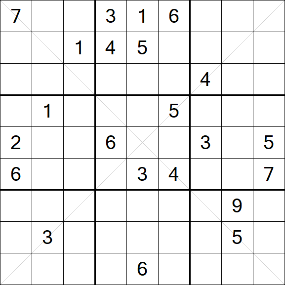 Sudoku X - Hard