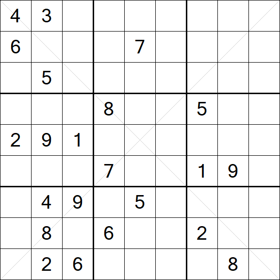 Sudoku X - Hard
