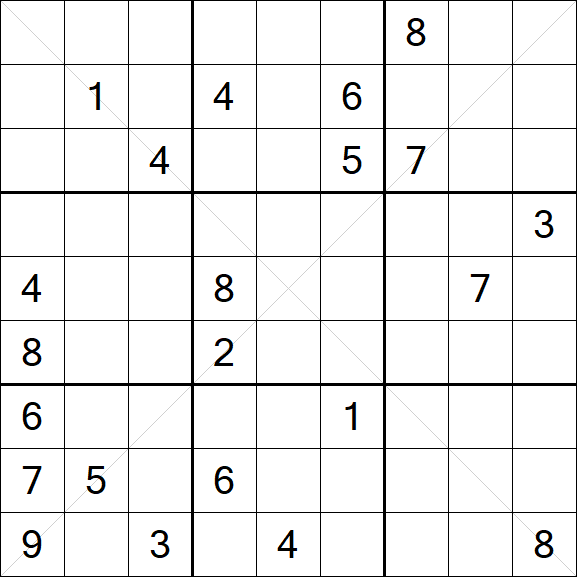 Sudoku X - Hard