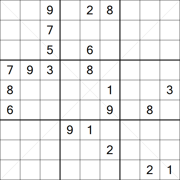 Sudoku X - Hard