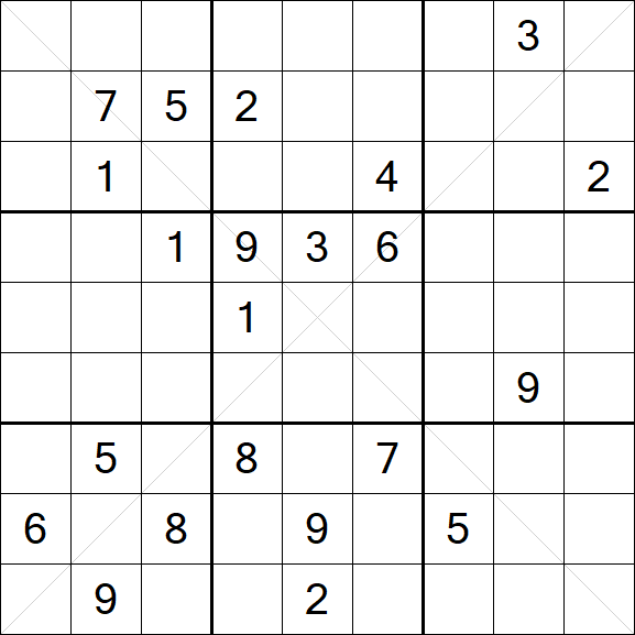 Sudoku X - Difficile