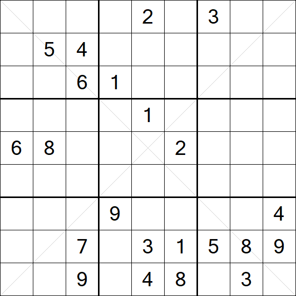Sudoku X - Difficile