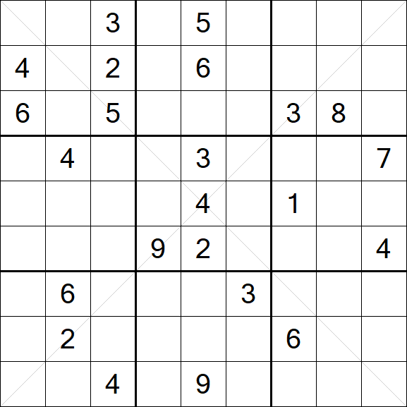 Sudoku X - Difficile