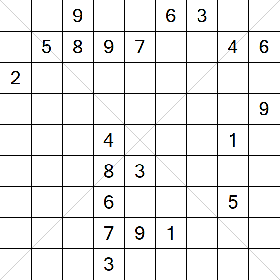 Sudoku X - Difficile