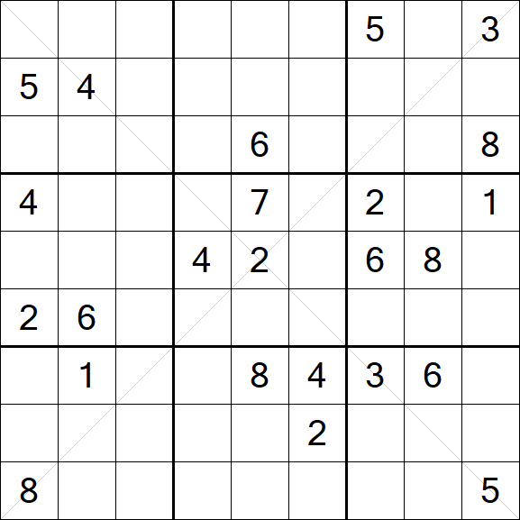 Sudoku X - Hard