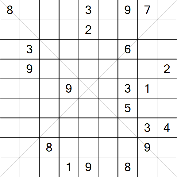 Sudoku X - Hard