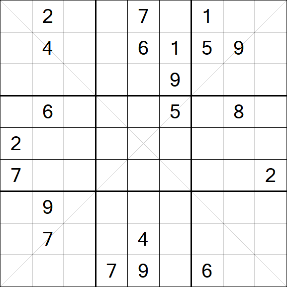 Sudoku X - Difficile