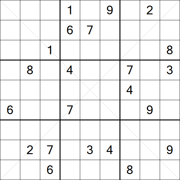 Sudoku X - Difficile