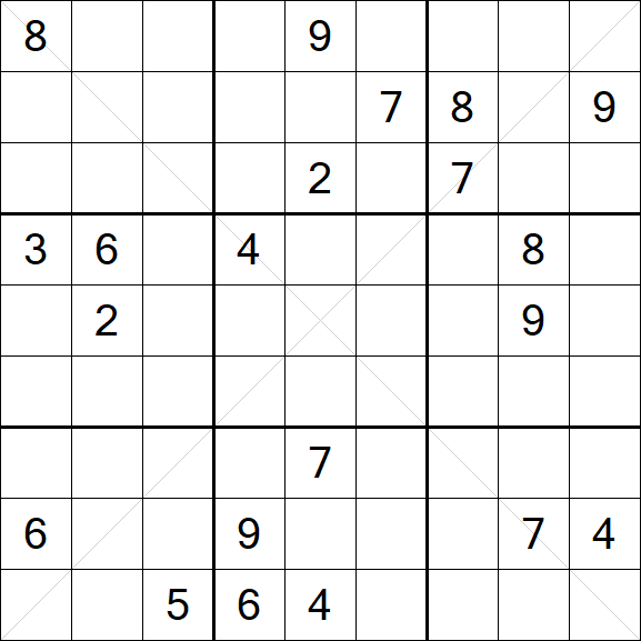 Sudoku X - Difficile