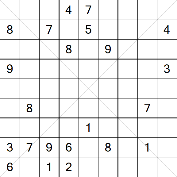 Sudoku X - Difficile