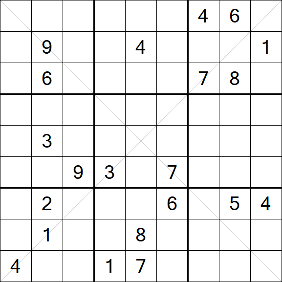 Sudoku X - Difficile