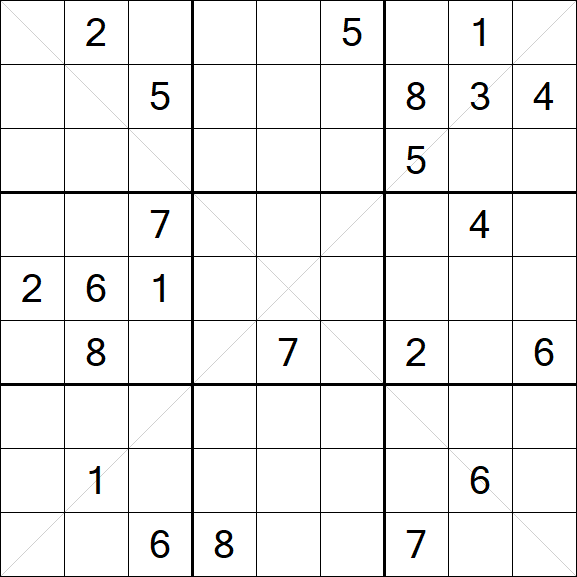 Sudoku X - Difficile