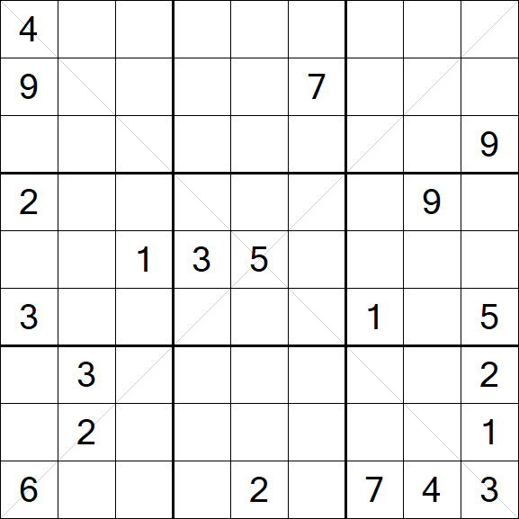 Sudoku X - Difficile