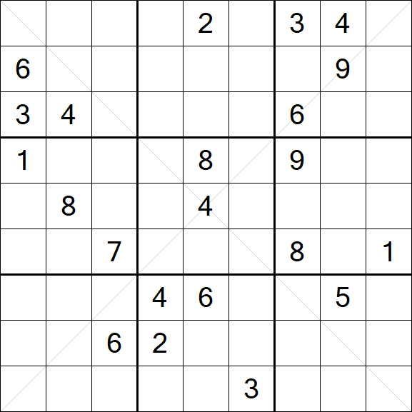 Sudoku X - Hard
