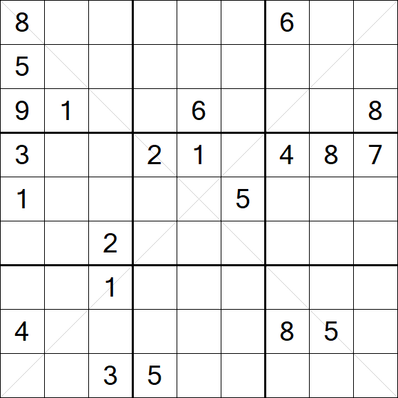 Sudoku X - Difficile