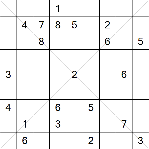 Sudoku X - Difficile