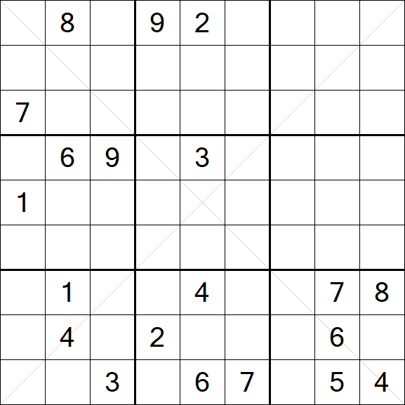 Sudoku X - Difficile