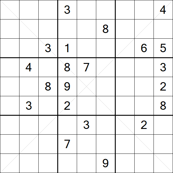 Sudoku X - Difficile