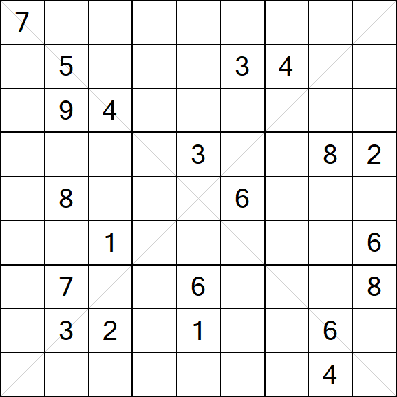 Sudoku X - Difficile
