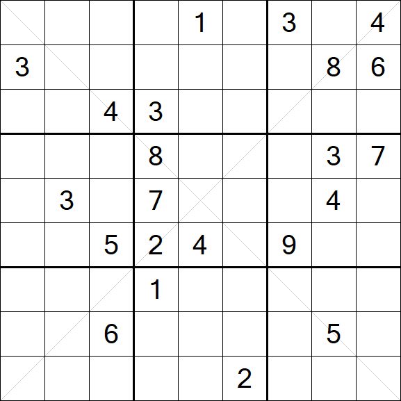 Sudoku X - Difficile
