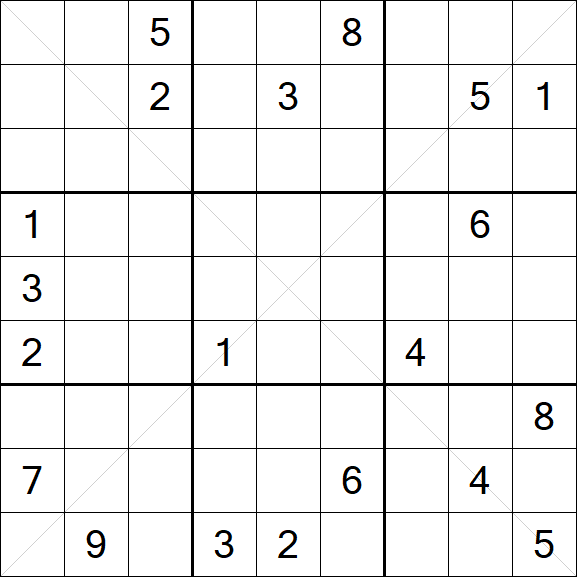 Sudoku X - Difficile