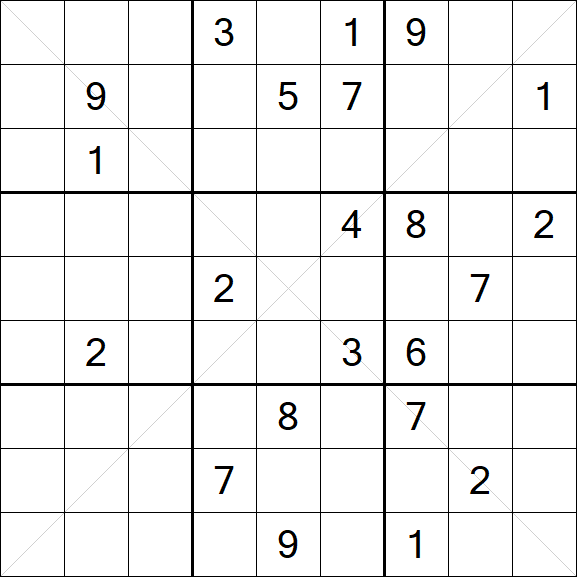 Sudoku X - Difficile
