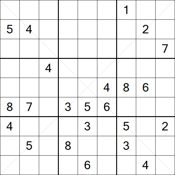 Sudoku X - Difficile