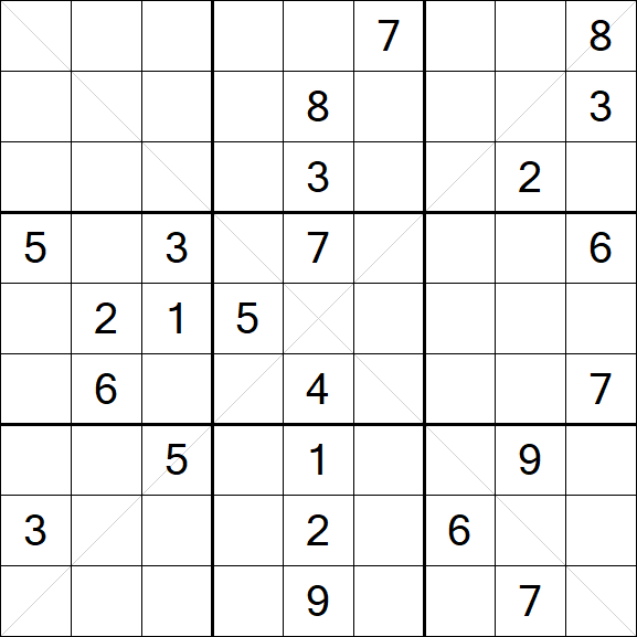 Sudoku X - Difficile
