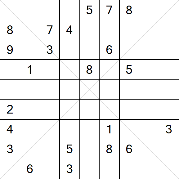 Sudoku X - Hard