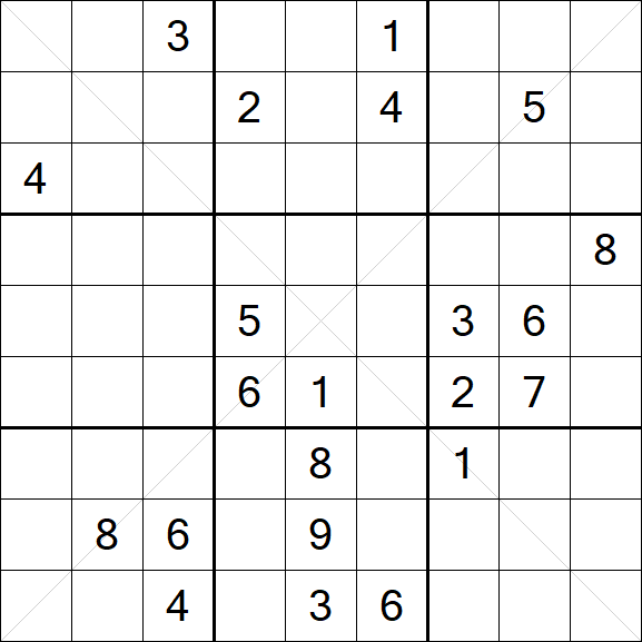 Sudoku X - Schwierig