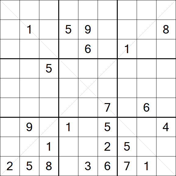 Sudoku X - Hard