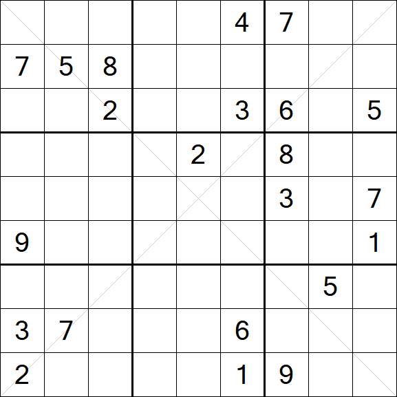 Sudoku X - Hard