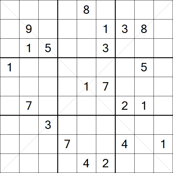 Sudoku X - Difficile