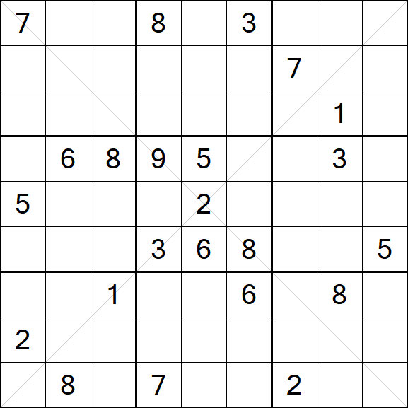 Sudoku X - Difficile