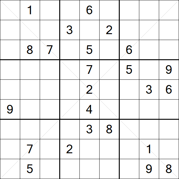 Sudoku X - Difficile